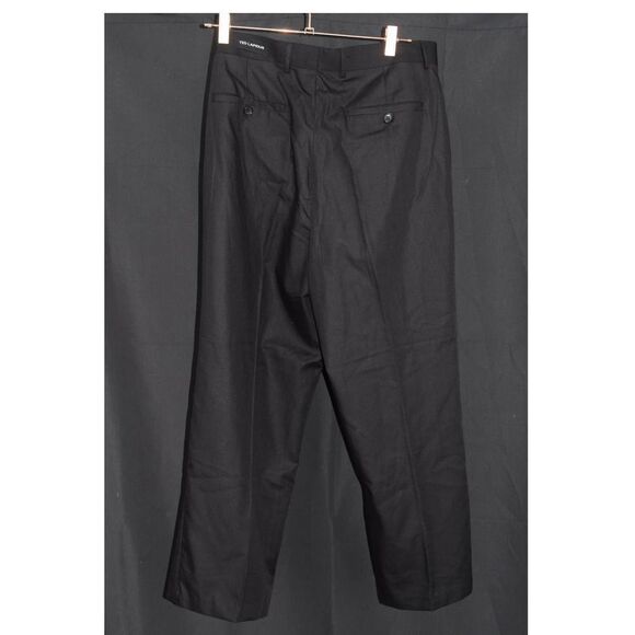 Ted Lapidus Black Flat Front Pants - 34 - Picture 2 of 3